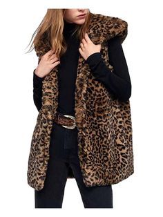 brown fur vest outfit ideas 0073