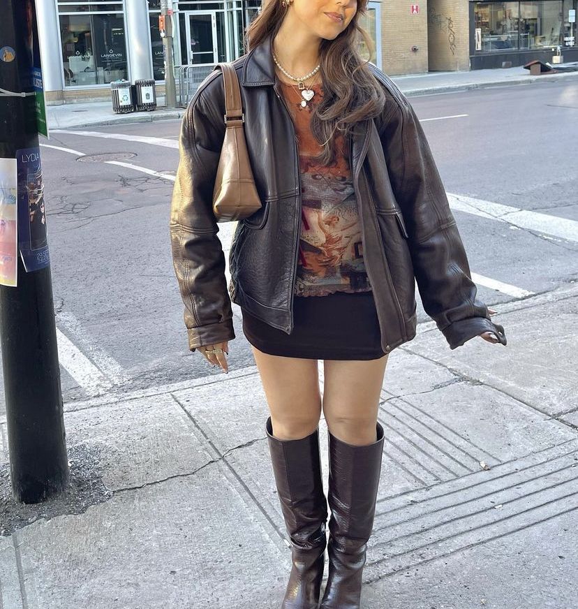 brown jacket outfit ideas 0033