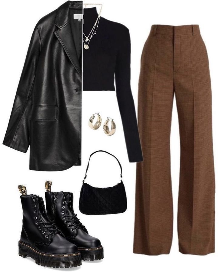 brown jacket outfit ideas 0063