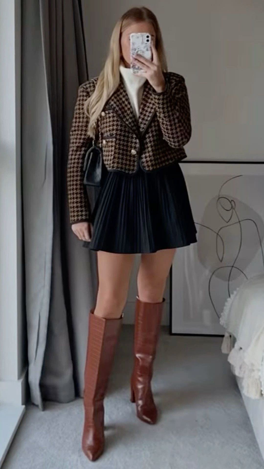 brown knee high boots outfit ideas 0016