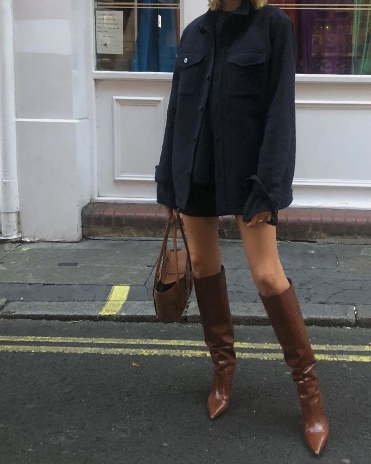 brown knee high boots outfit ideas 0043