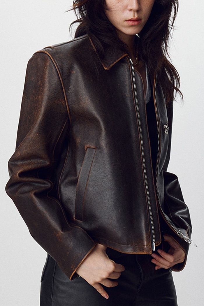 brown leather jacket outfit ideas 0097