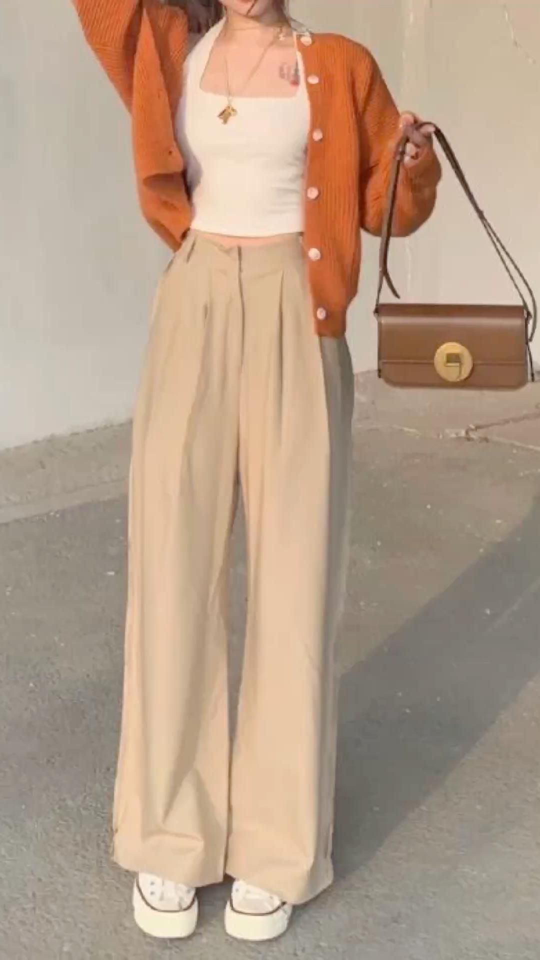 brown pants outfit ideas 0015