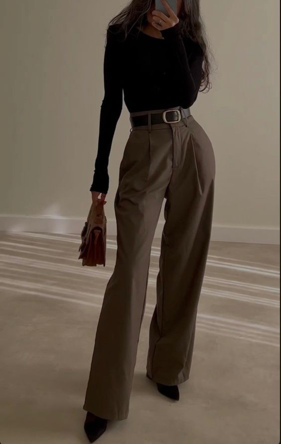 brown pants outfit ideas 0030