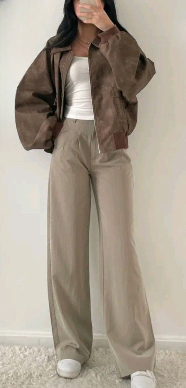 brown pants outfit ideas 0062