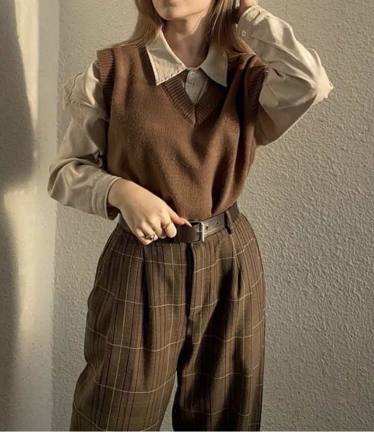 brown pants outfit ideas 0087