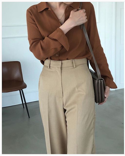 brown pants outfit ideas 0098