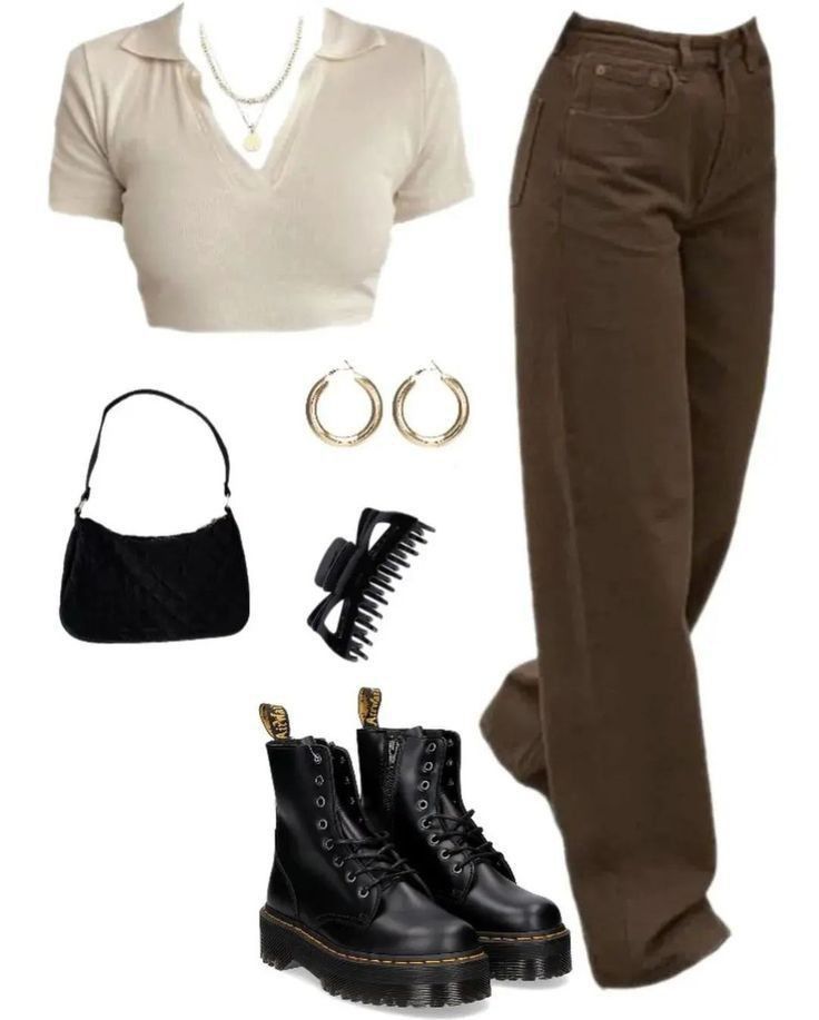 brown shirt outfit ideas 0027