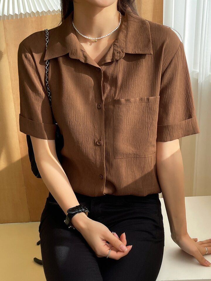 brown shirt outfit ideas 0088