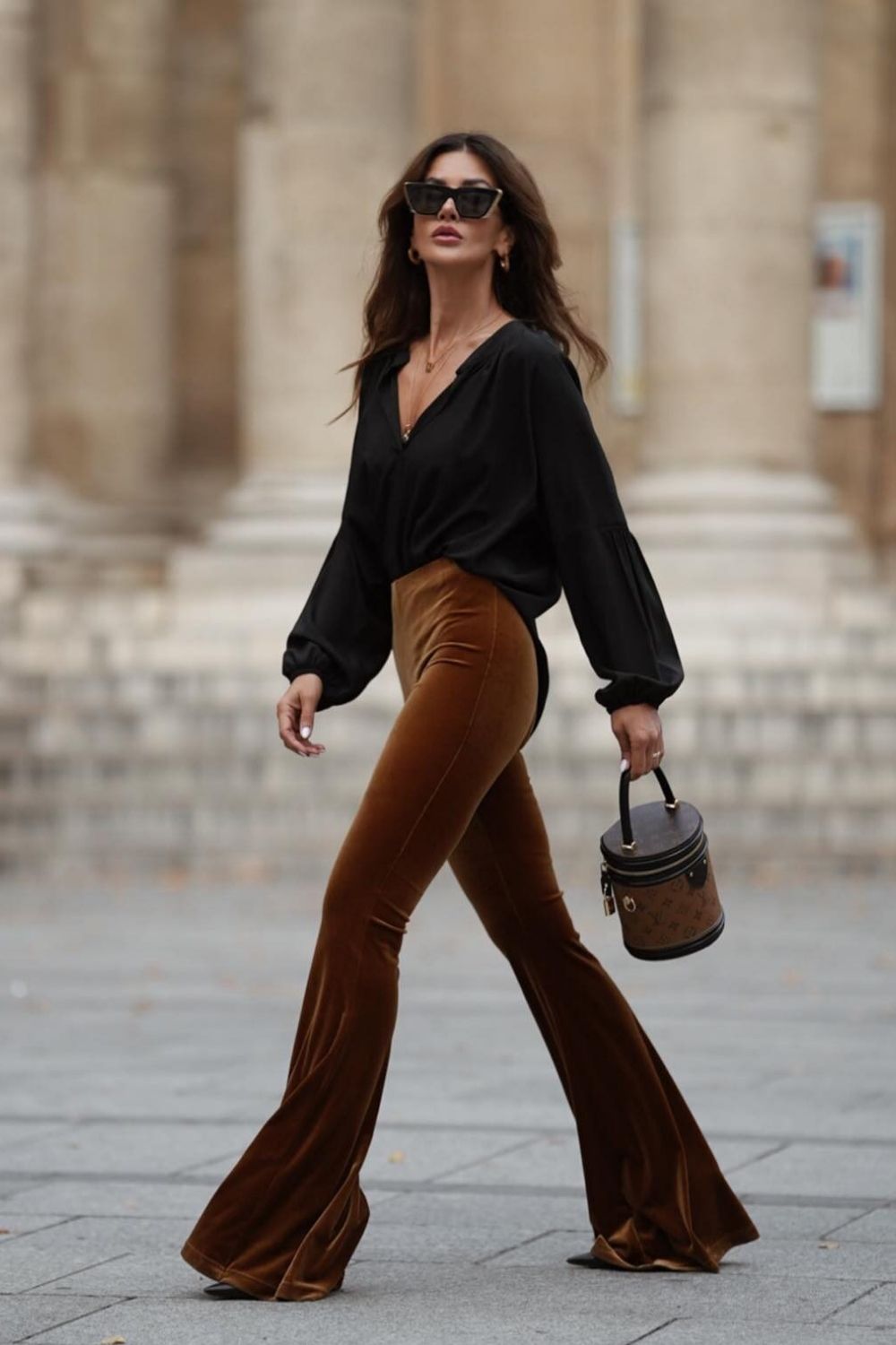 brown slacks outfit ideas