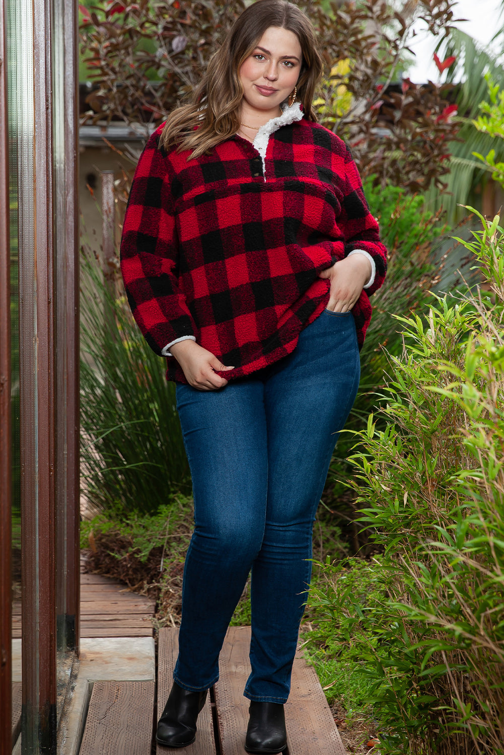 buffalo plaid outfit ideas 0084