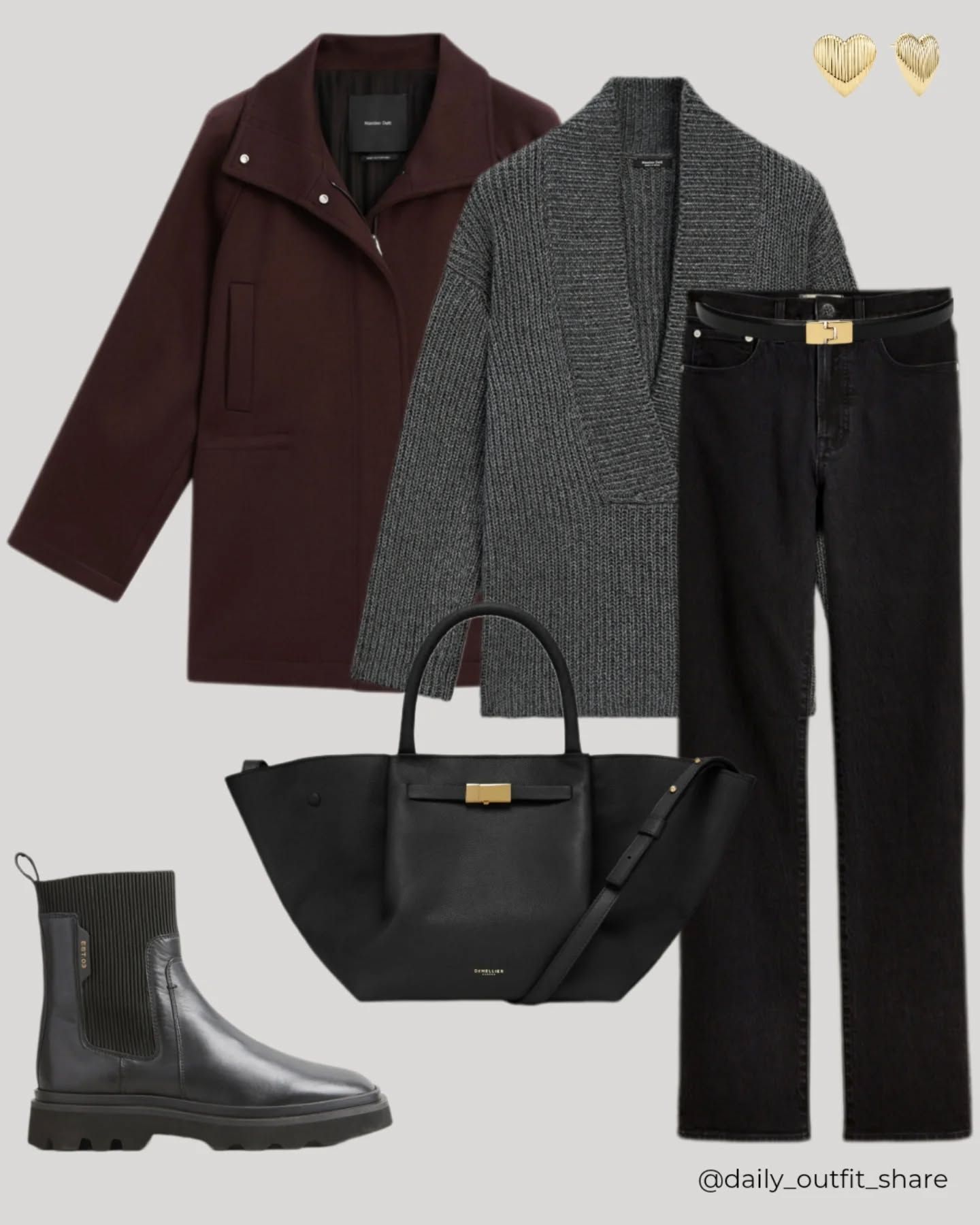 burgundy ankle boots outfit ideas 0010