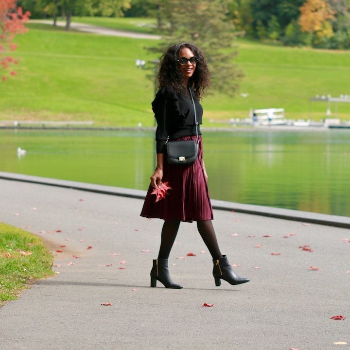 burgundy ankle boots outfit ideas 0013