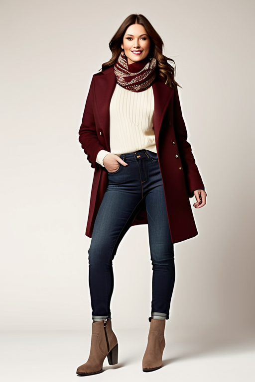 burgundy ankle boots outfit ideas 0026