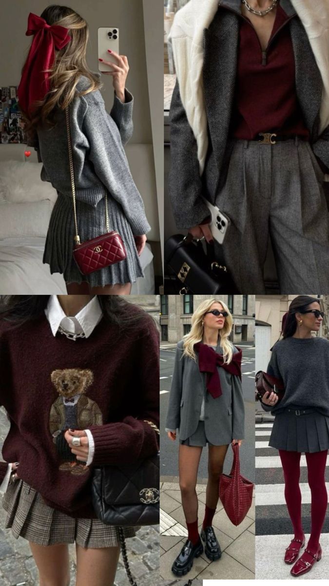 burgundy fall outfit ideas 0017