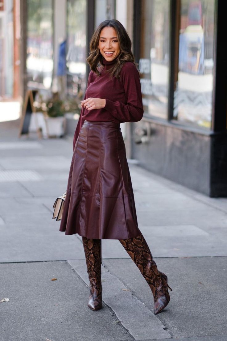 burgundy fall outfit ideas 0052