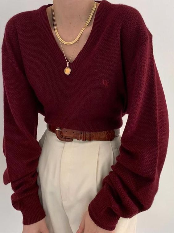 burgundy fall outfit ideas 0070