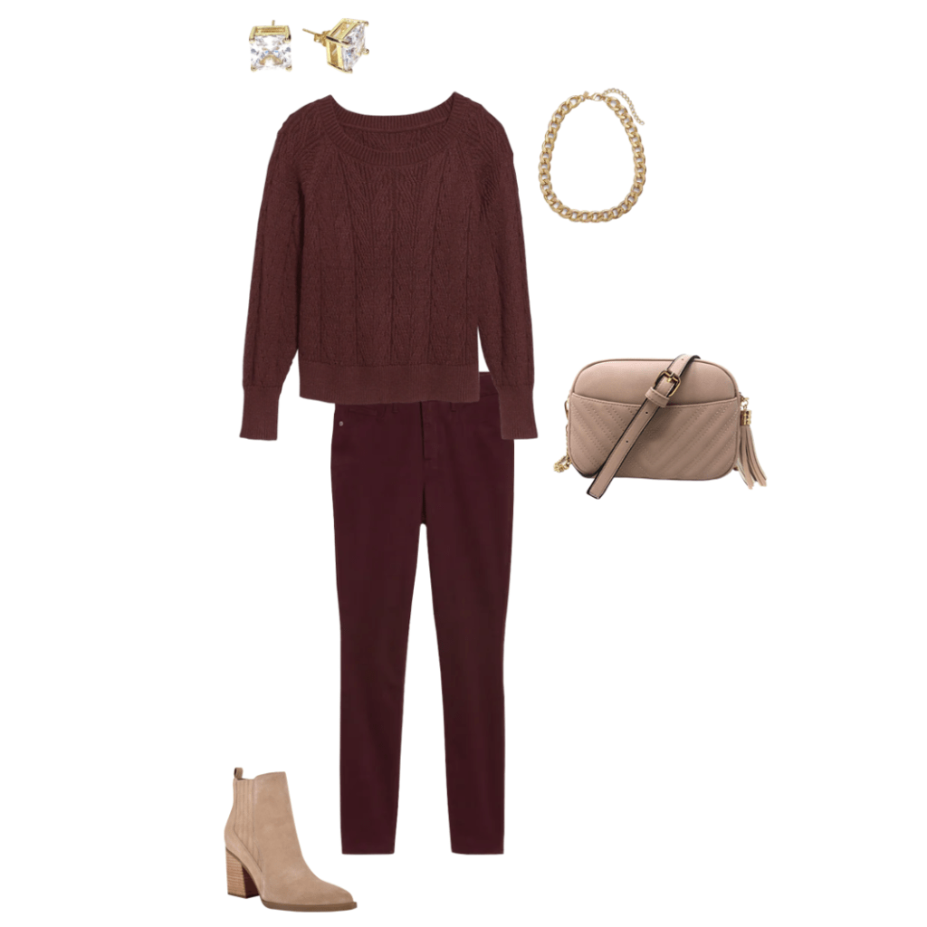 Burgundy outfit ideas 0017