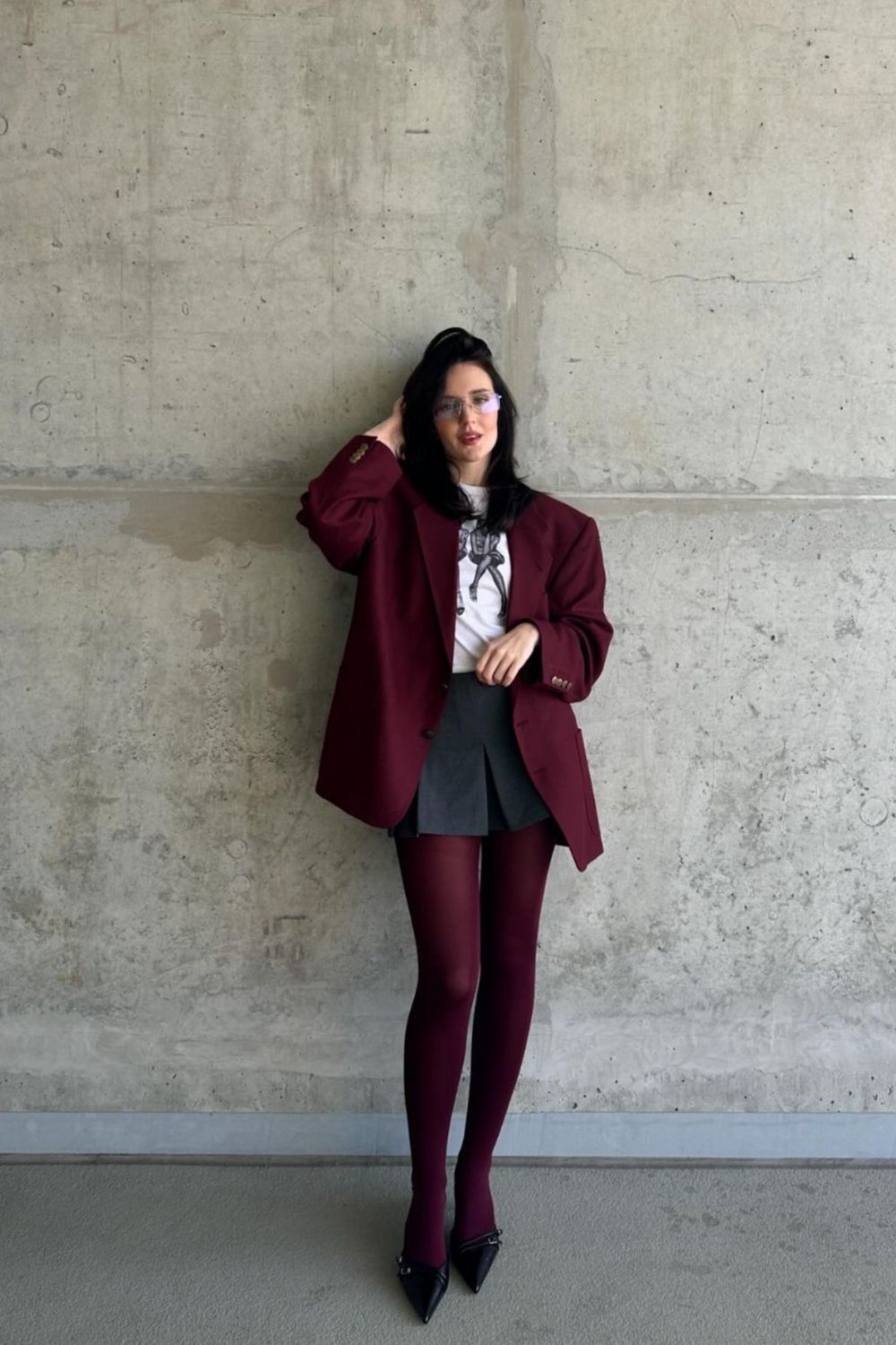 Burgundy outfit ideas 0062