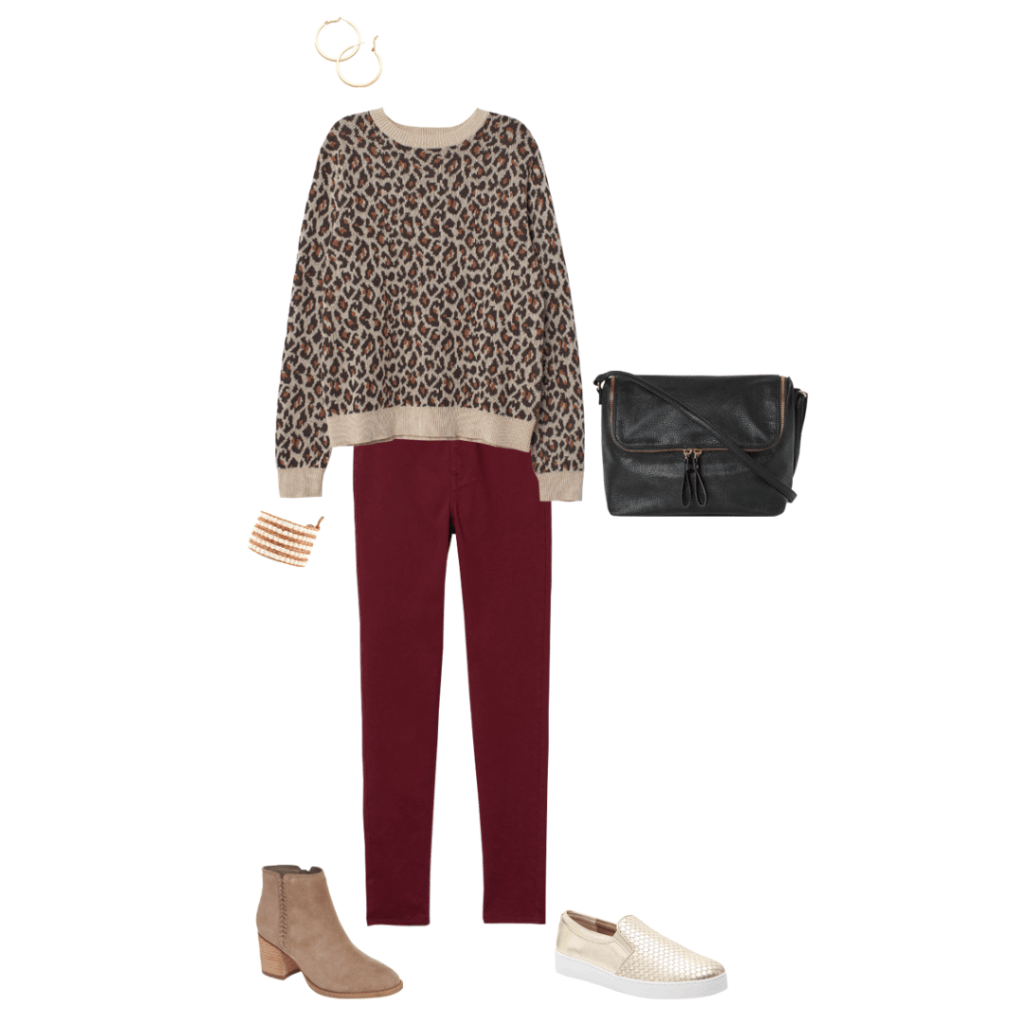 Burgundy outfit ideas 0075