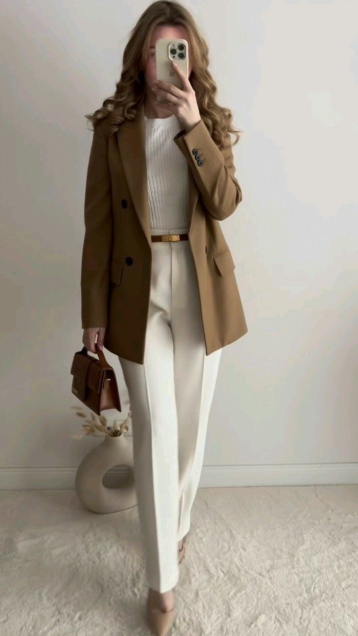 camel blazer outfit ideas 0013