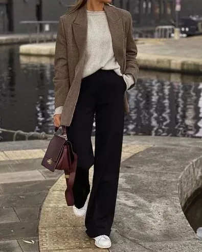 camel blazer outfit ideas 0014