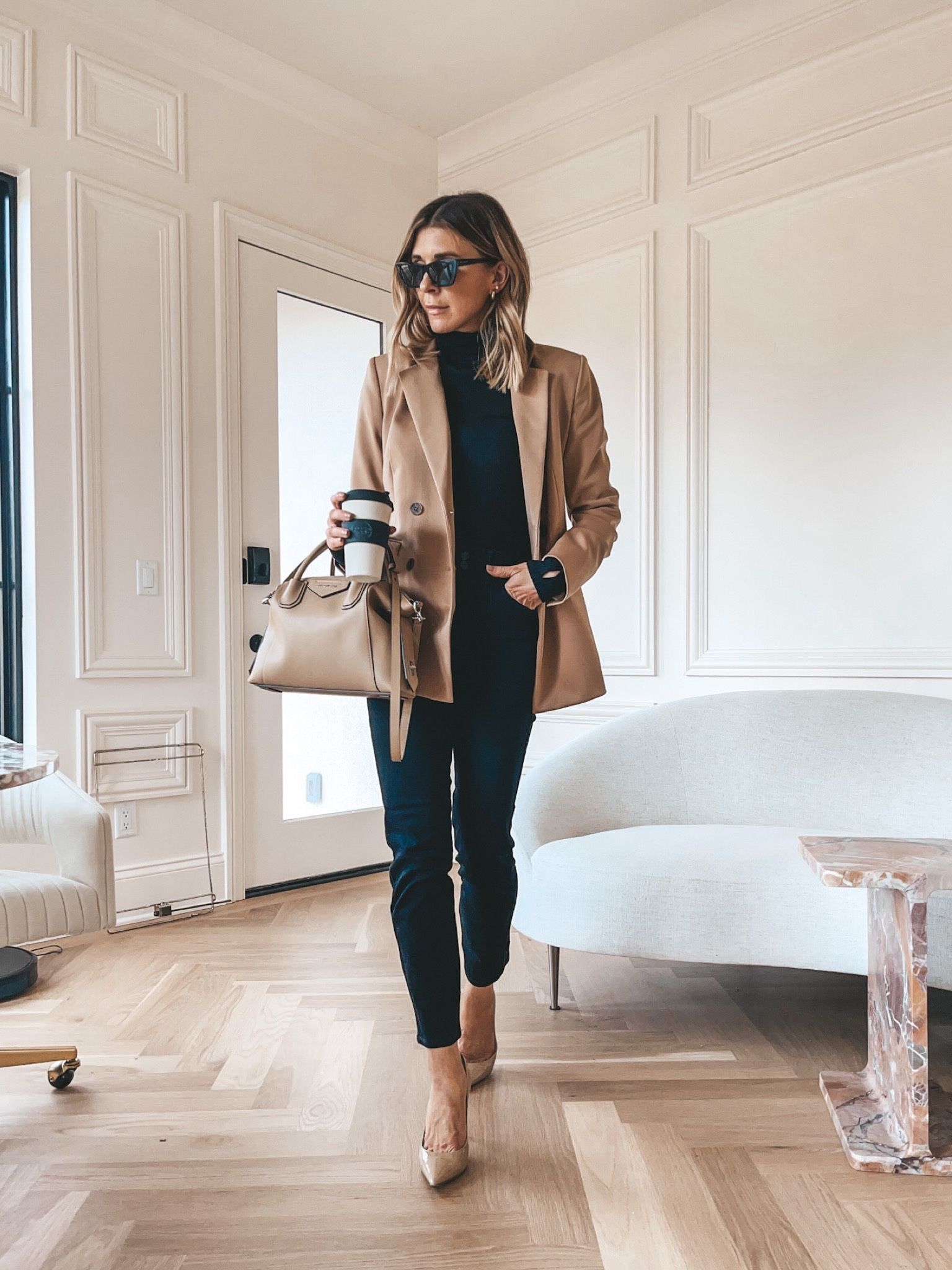 camel blazer outfit ideas 0016