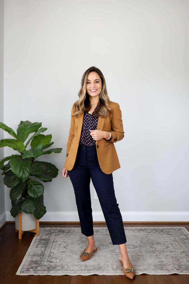 camel blazer outfit ideas 0017