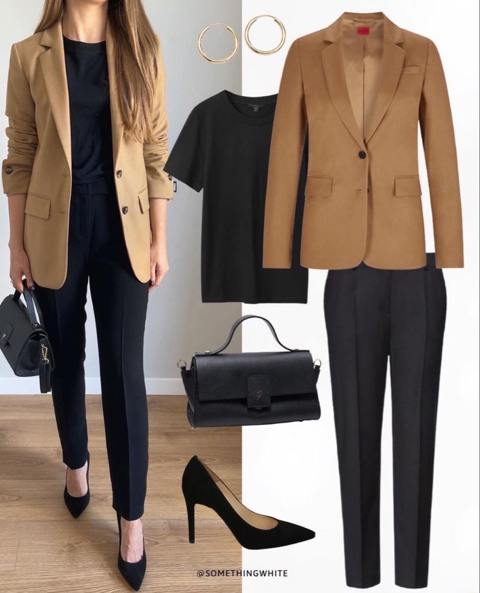 camel blazer outfit ideas 0073