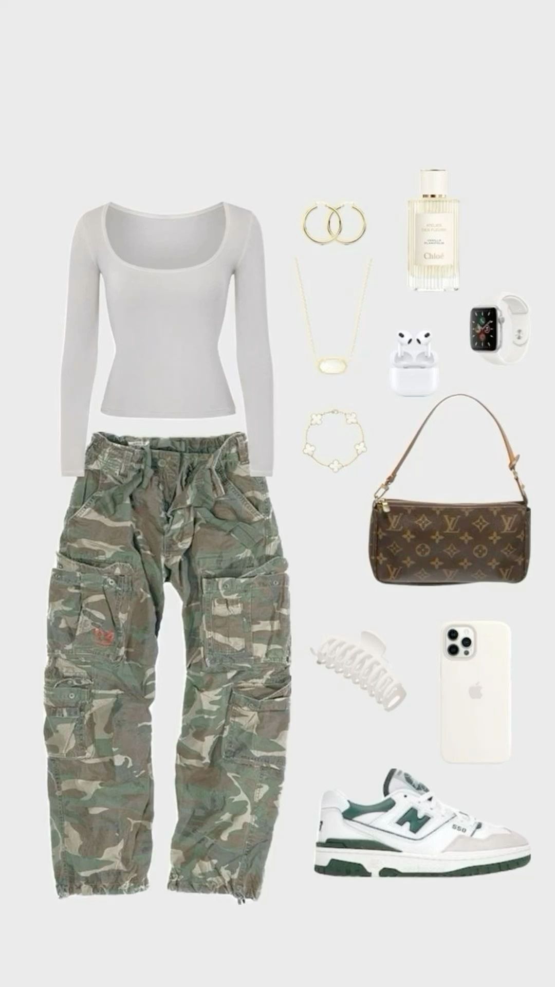 casual camo pants outfit inspiration