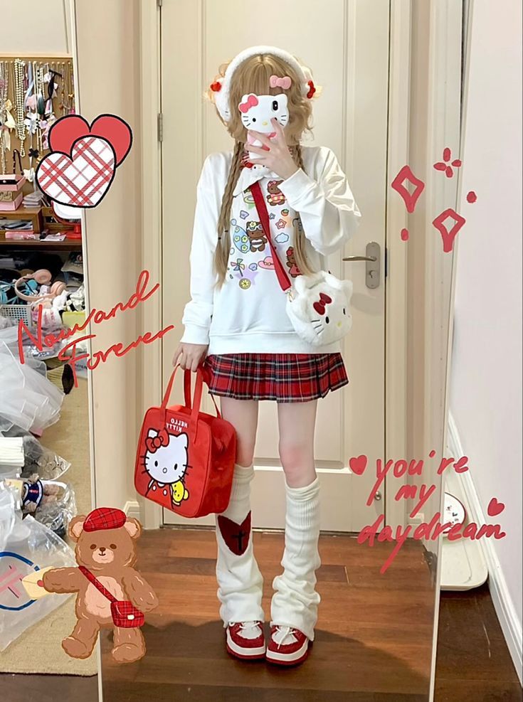 casual Hello Kitty outfit inspiration