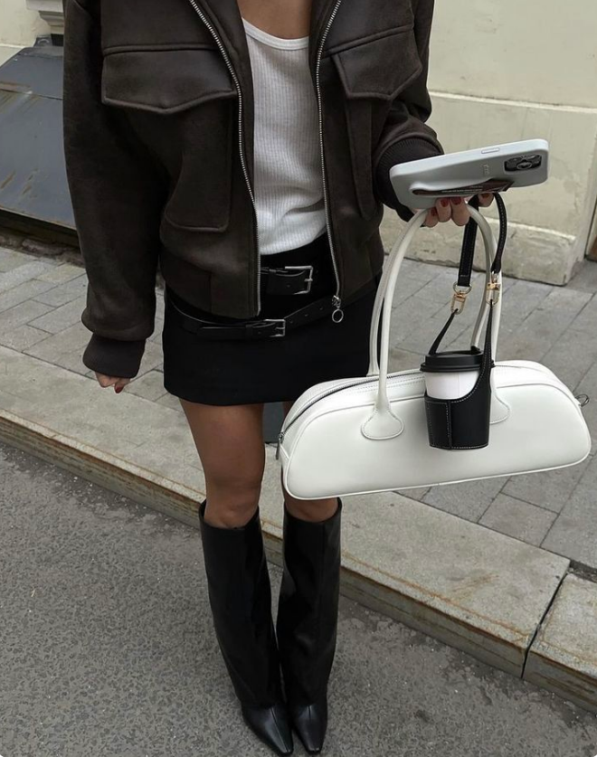 casual looks with brown knee high boots