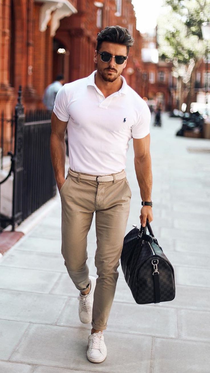 casual polo shirt outfit ideas male