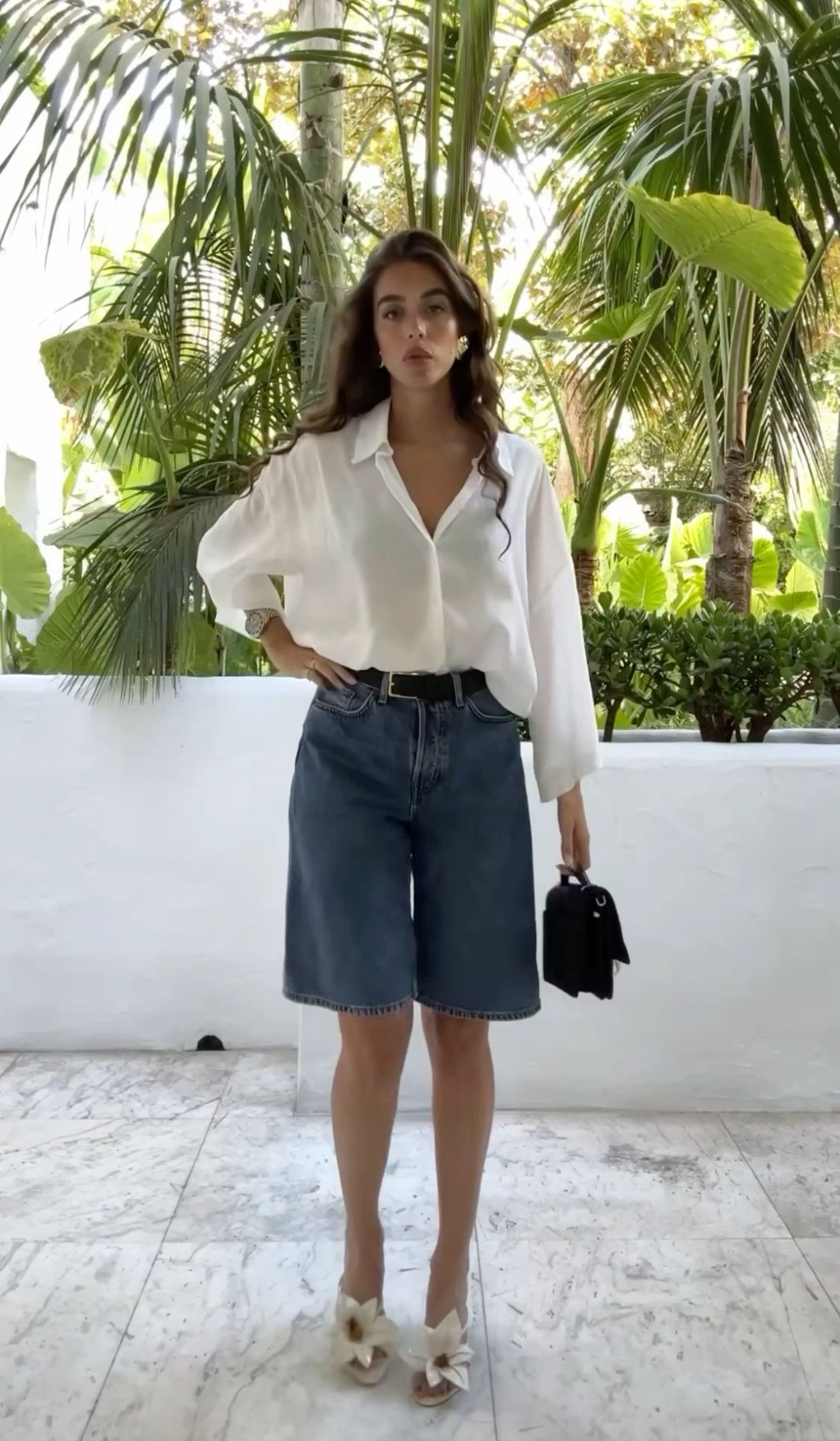 chic bermuda shorts outfit ideas for a day out