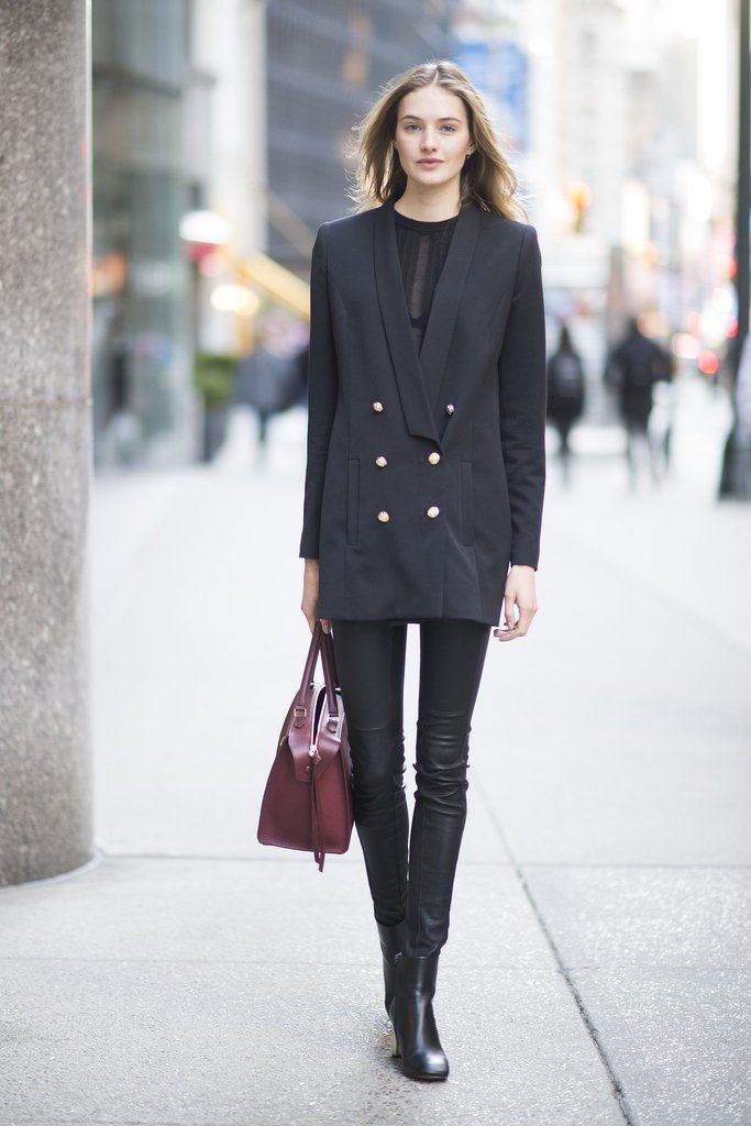 chic black blazer outfit ideas 0064