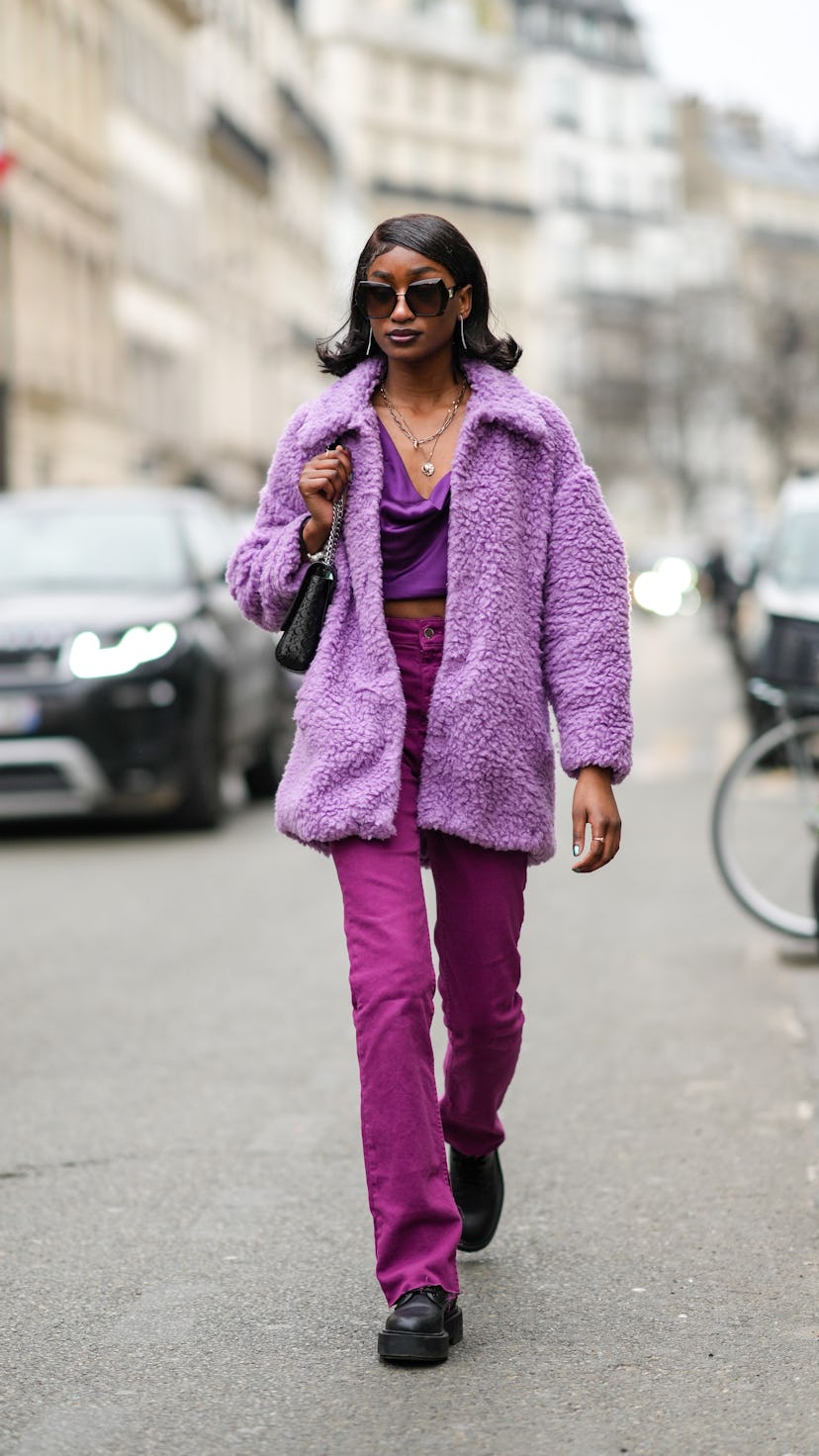 chic dark purple outfit combinations