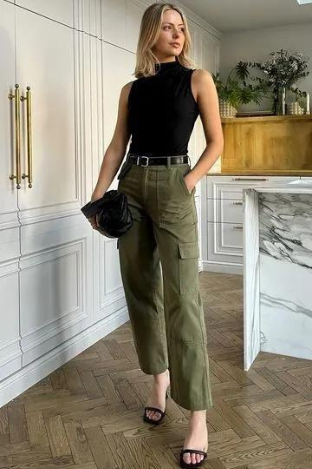 chic green pants outfit ideas for work