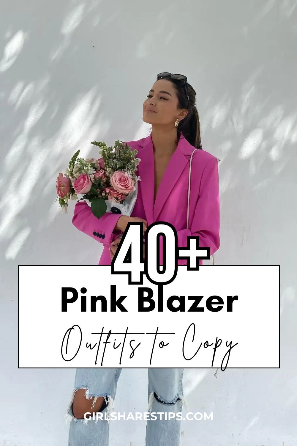 chic pink blazer outfit ideas