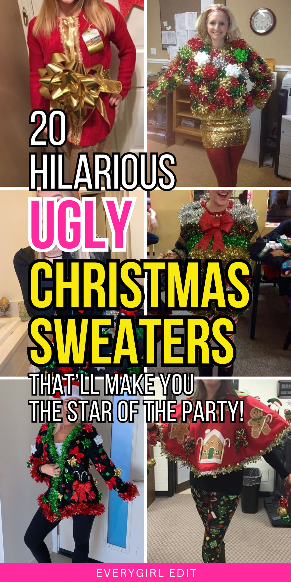 chic ugly Christmas sweater ensemble ideas.