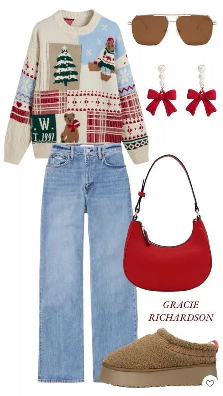 Christmas sweater outfit ideas