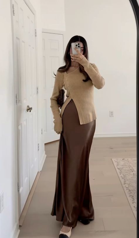 color combinations with brown dress outfit ideas