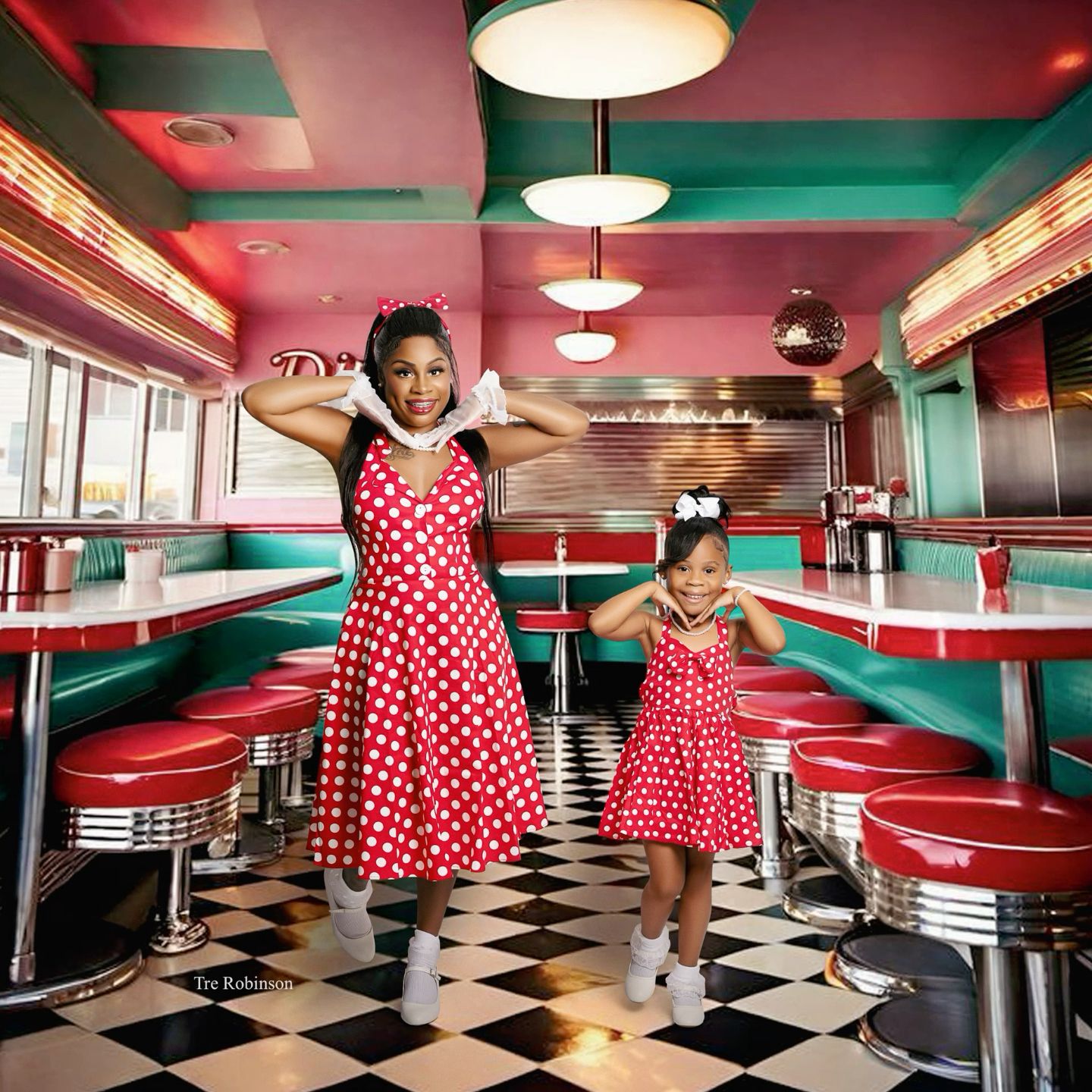 colorful mother daughter photoshoot outfit ideas