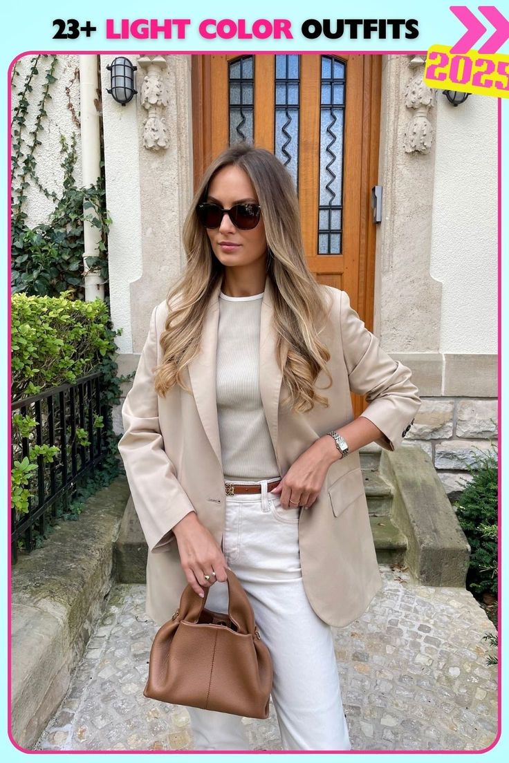 cream blazer outfit ideas 0050