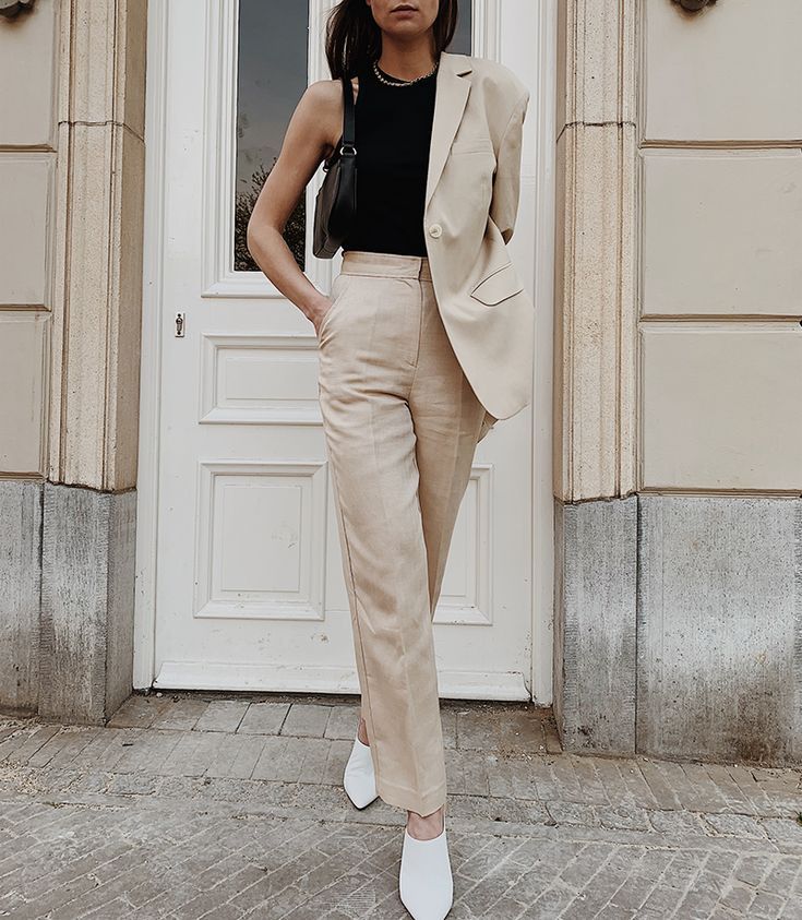 cream blazer outfit ideas 0064