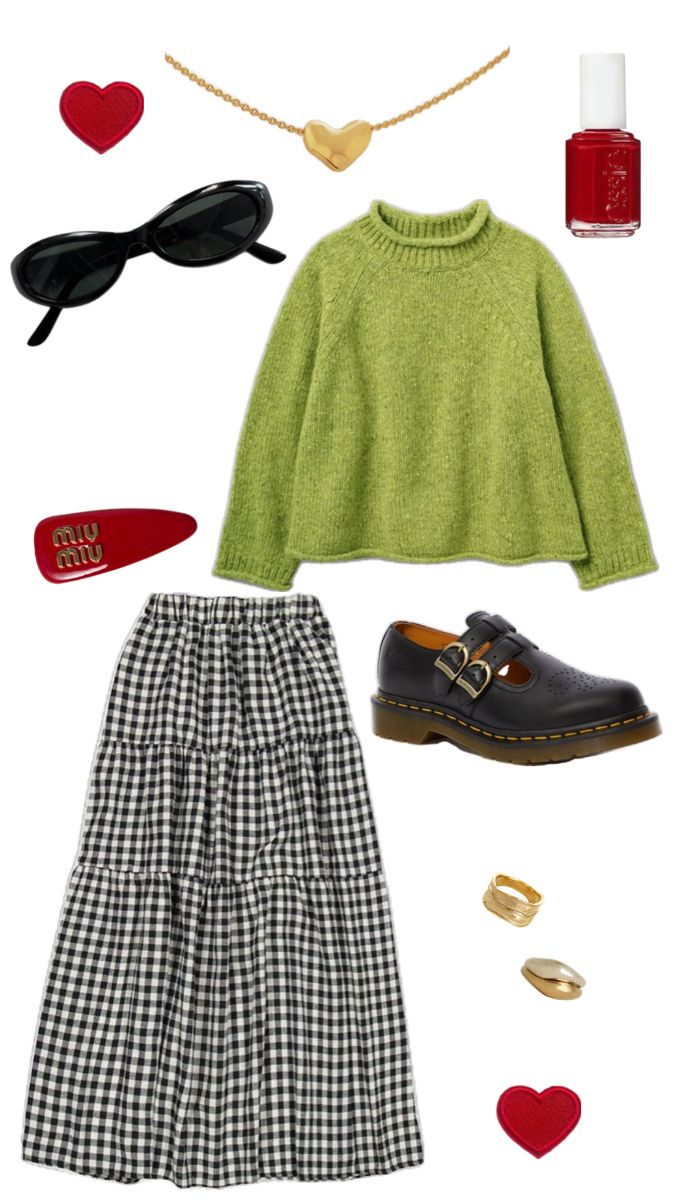 creative combinations for red and green outfits