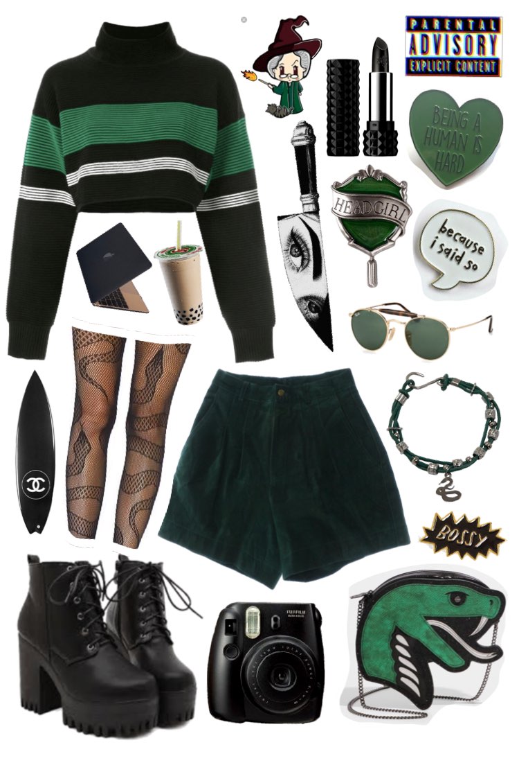 creative Slytherin outfit ideas with accessories.