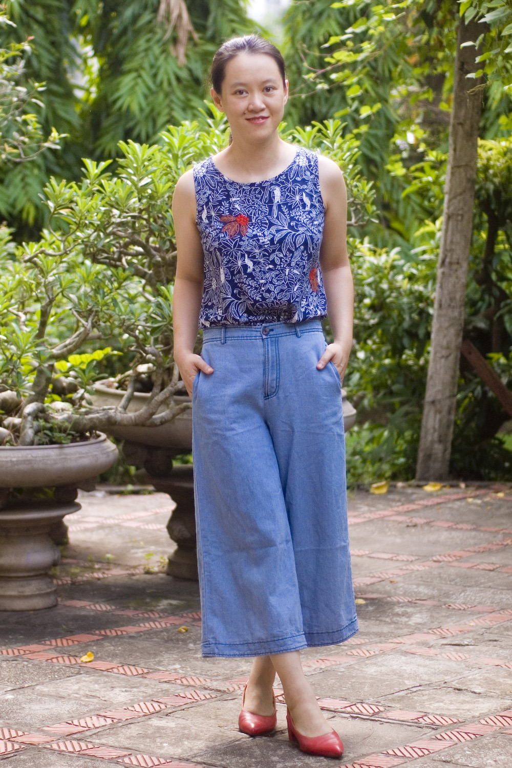 denim culottes outfit ideas 0036