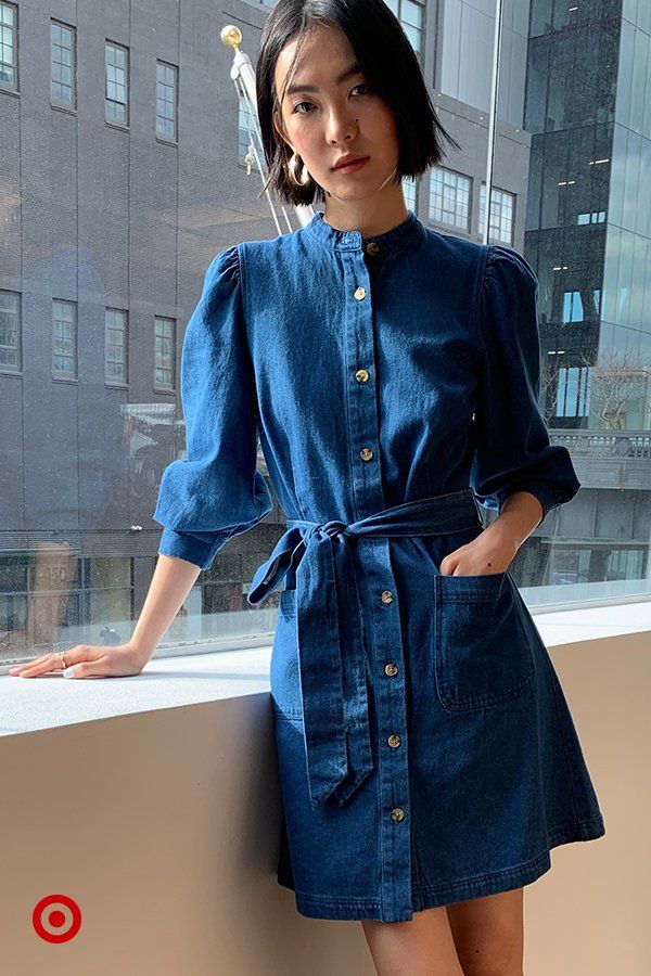 denim dress outfit ideas 0013