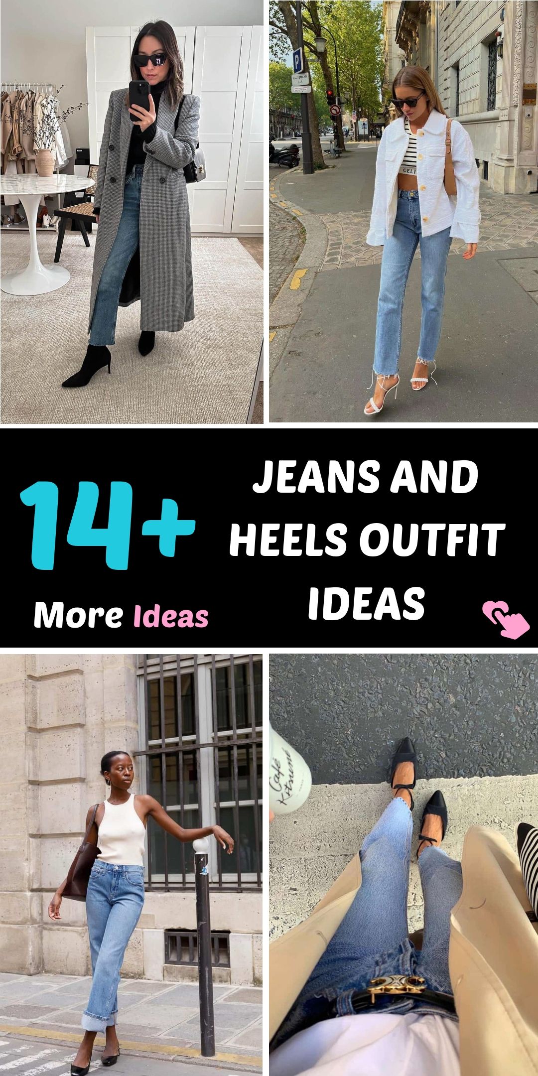 denim heels outfit combinations