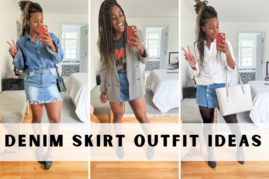 denim skirt outfit ideas 0010